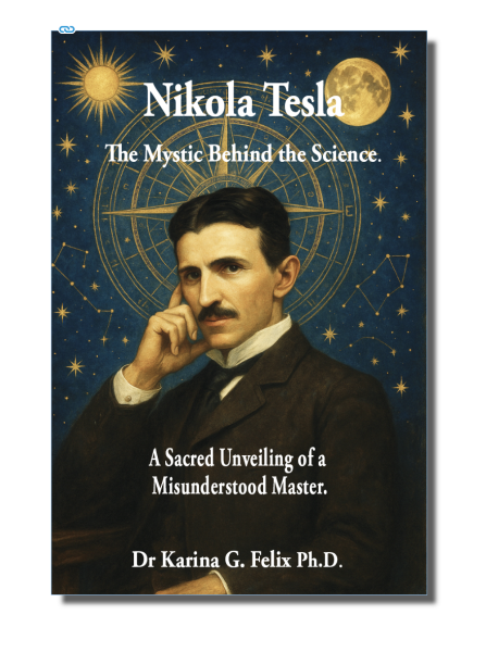 book cover – Nikola Tesla: The Mystic Behind the Science by dr Karina Felix book cover - Nikola Tesla: The Mystic Behind the Science by dr Karina Felix